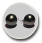 boucles d'oreilles perles noires de TahitiBO08